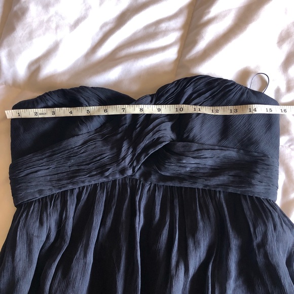 J. Crew Silk Soft Navy Flowy Strapless Dress - Picture 8 of 11